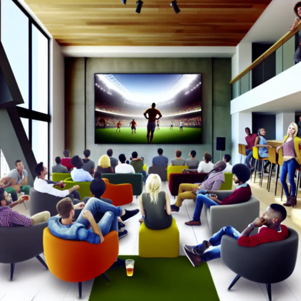 Strefa oglądania wydarzeń sportowych na żywo w Kravo Lounge